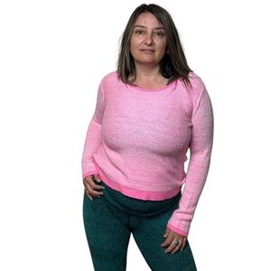 GAP Pink Scoop Neck Long Sleeve Sweater Size Medium
